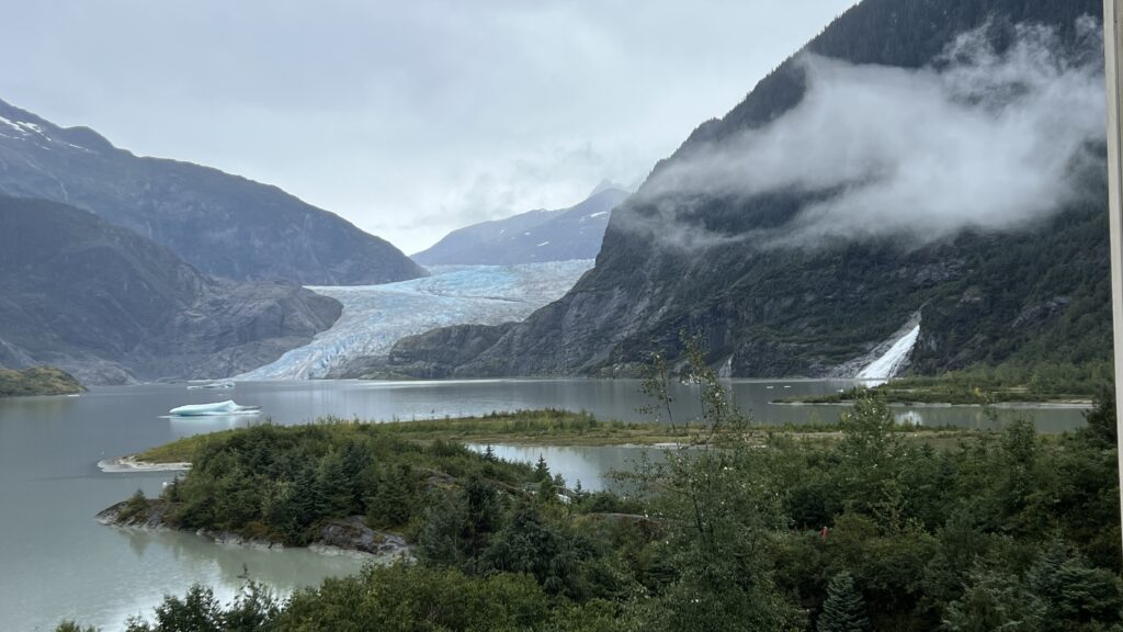 A photo of Mendenhall Glacier in Juneau, Alaska