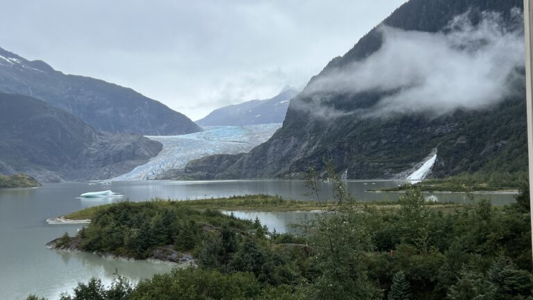 A photo of Mendenhall Glacier in Juneau, Alaska