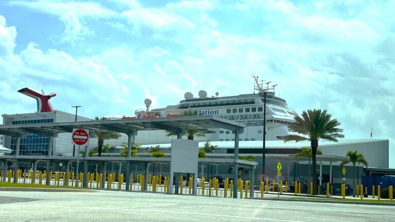 Carnival Elation docked at Port Canaveral in Florida