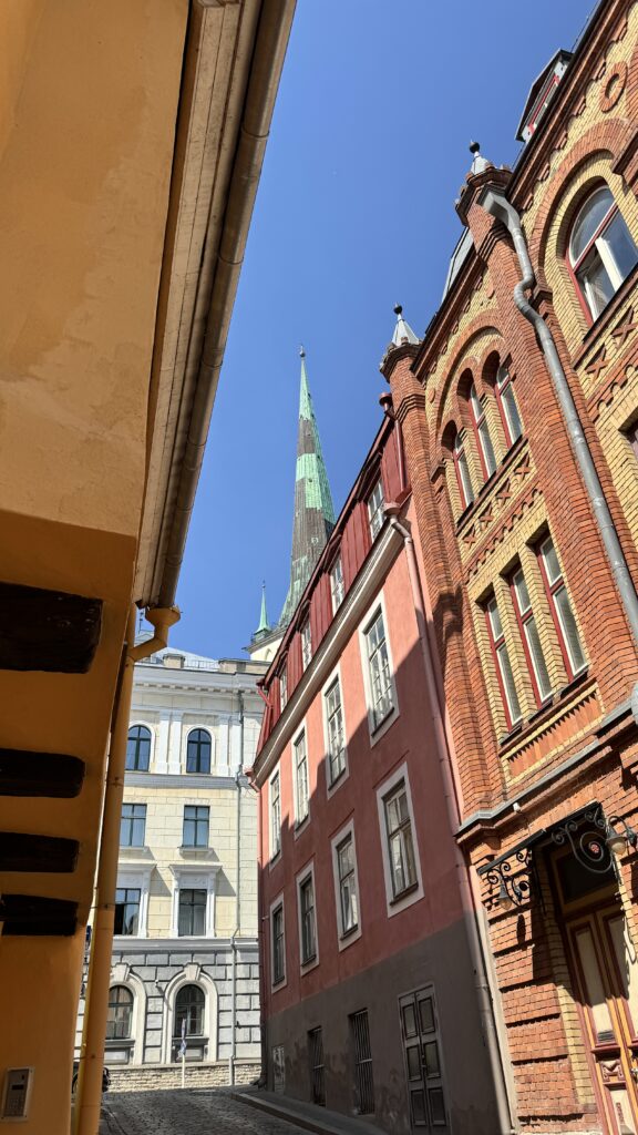Historic buildings in Old Town Tallinn in Estonia